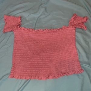 pink crop top